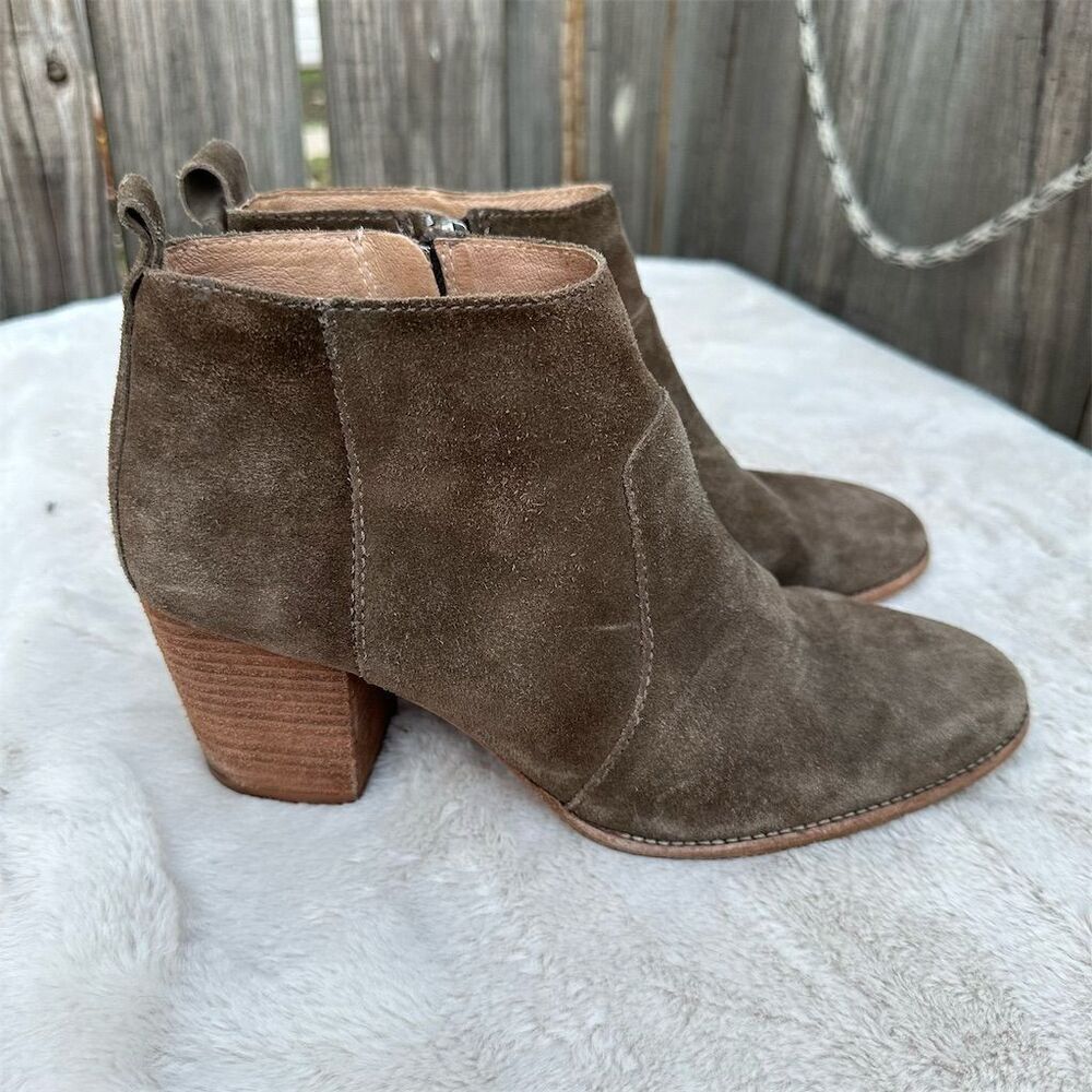 Madewell Women's Brenner Suede Ankle Booties Brown Size 9 Casual - Picture 3 of 8